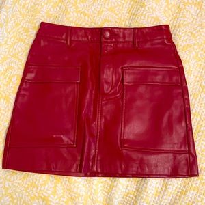 Zara Vegan Leather Skirt